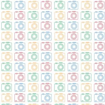 Camera pattern background イラスト素材