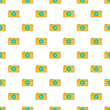 Camera pattern, cartoon style Illustrazione stock