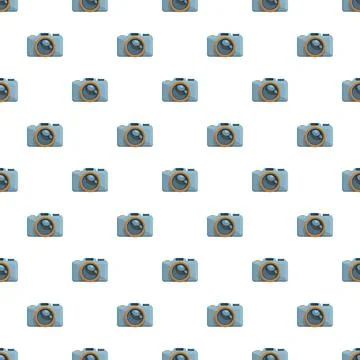 Camera pattern creating seamless photography equipment backdrop Illustrazione stock