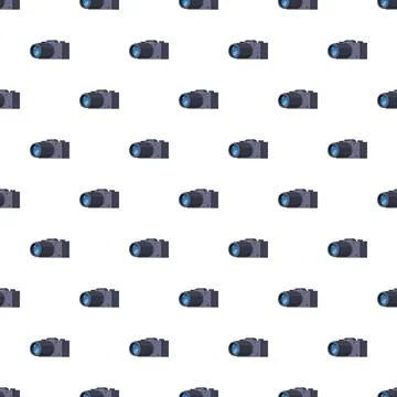 Camera pattern creating seamless repeating background design Stock Illustration