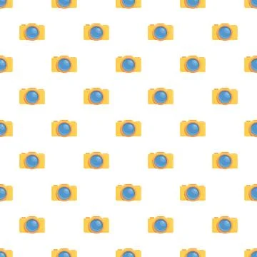 Camera pattern filling white background illustration 스톡 일러스트