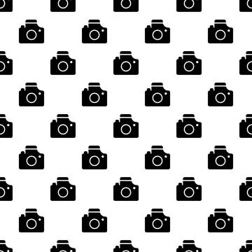 Camera pattern seamless Stock Illustration