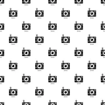 Camera pattern vector seamless Stockillustratie