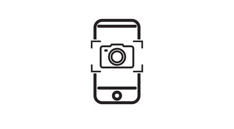 Camera Phone Icon. Stock Illustration