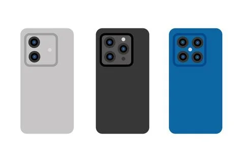 Camera phone lens mobile vector icon. Smart phone camera lense back concept Illustrazione stock