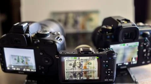 In camera. Stock Photos