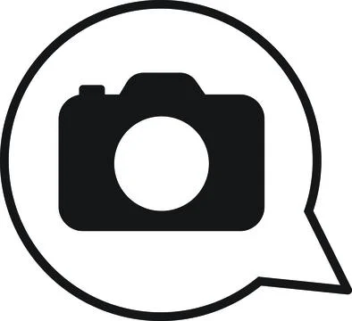 Camera Photo Speech Bubble Stock Illustration