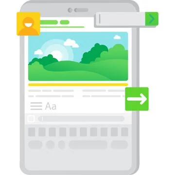 Camera photo ui mobile app vector icon Stock Illustration