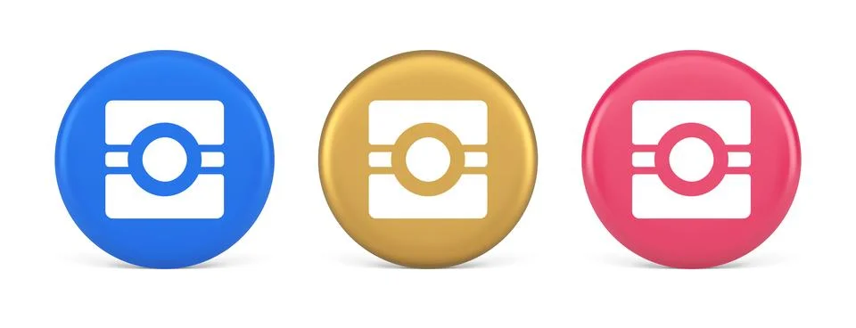 Camera photo video application button multimedia photograph service 3d real.. 스톡 일러스트