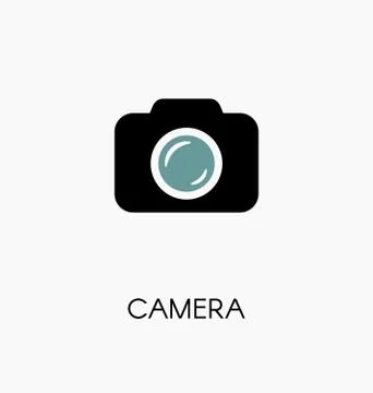 Camera / photocamera icon simple flat vector illustration 스톡 일러스트