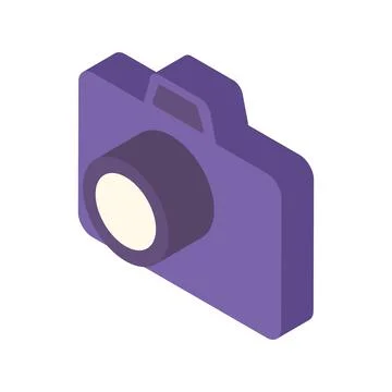 Camera photographic device isometric icon Stock Illustration