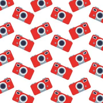 Camera photographic icon pattern Illustrazione stock