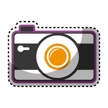Camera photographic isolated icon Stock Illustration