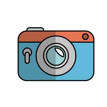 Camera photographic isolated icon Stock Illustration