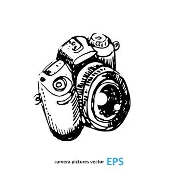 Camera photography vector illustration. Stockillustratie