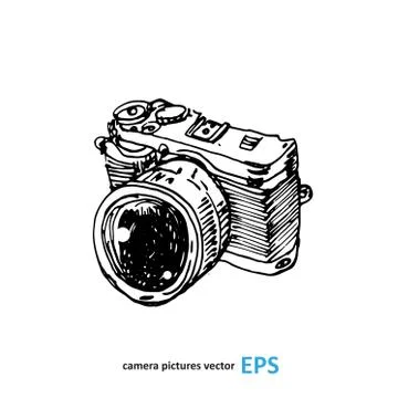 Camera photography vector illustration. Ilustração Stock