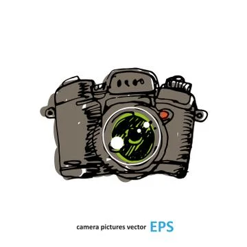 Camera photography vector illustration. Ilustração Stock