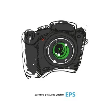 Camera photography vector illustration. Ilustração Stock