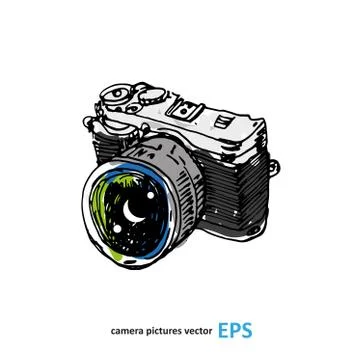 Camera photography vector illustration. Stockillustratie
