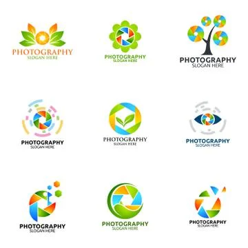 Camera Photography Vector Logo Design Template Stock Illustration