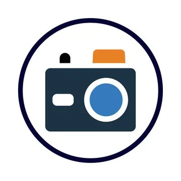 Camera, picture, video camera, modern camera icon Stock Illustration
