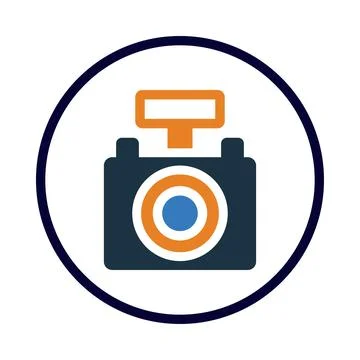 Camera, picture, video camera, modern camera icon Stock Illustration