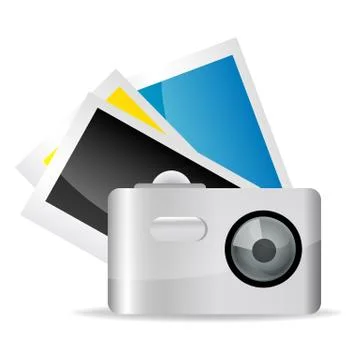 Camera with pictures Stock Illustration