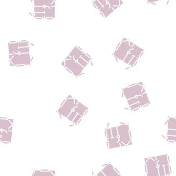 Camera place plan glyph vector seamless pattern Stock Illustration