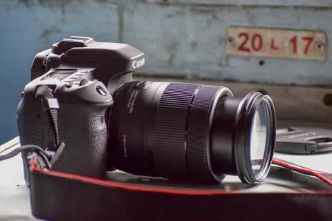 Camera placed near train window Stock Photos
