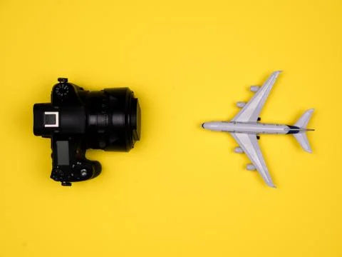 Camera, plane, action, set Stock Photos