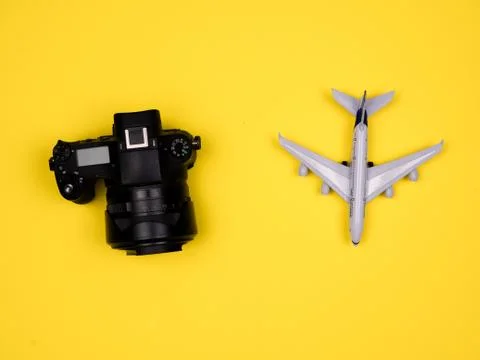 Camera, plane, action, set Stock Photos