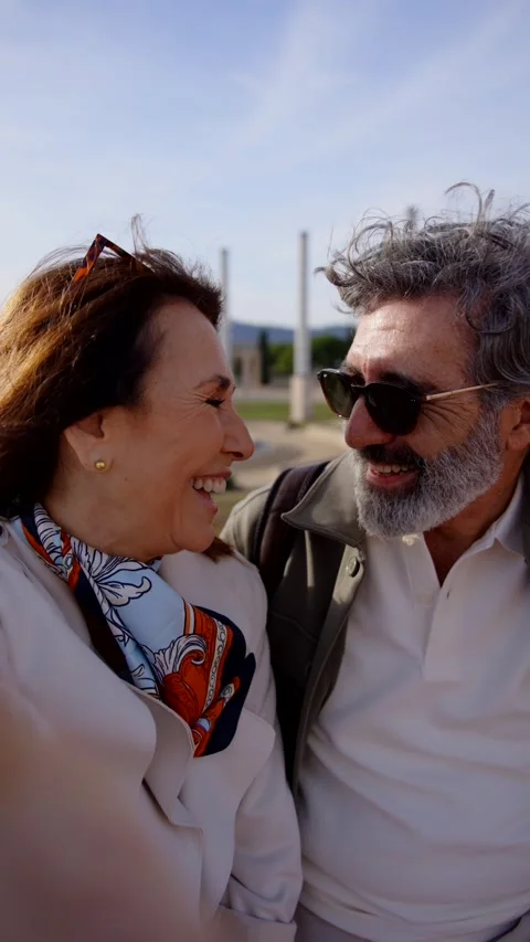 Camera point of view of couple having video call Stock Footage 270416193