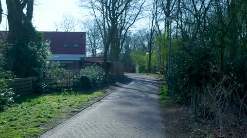 Camera pov moving along a narrow rural road Video stock 335027193