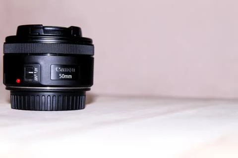 Camera prime lens, view Stock Photos