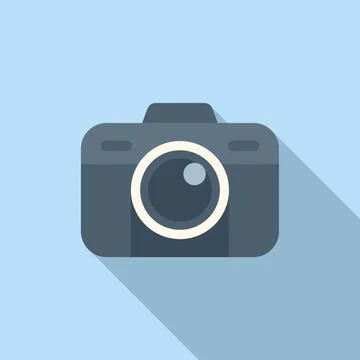 Camera privacy icon flat vector. Data protect Stock Illustration