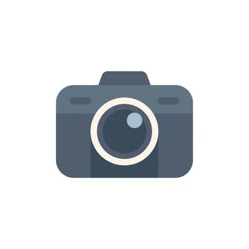 Camera privacy icon flat vector. Data protect Stock Illustration