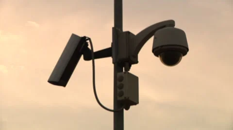 Camera public security, illegal activity detecting, sky Stock Footage 49065312