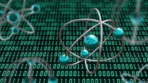 Camera pulling back, orbital sculpture rotating and aligning to reveal rings Stock Footage 335739746