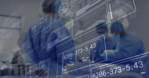 Camera pulling back showing surgical team adjusting instruments from steel tray, Stock Footage 329924652