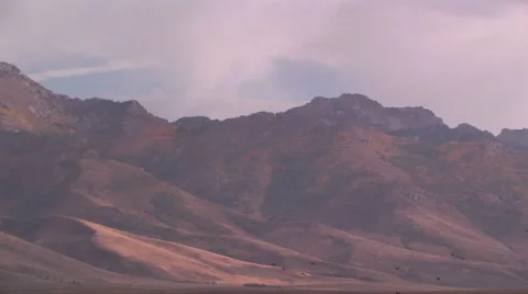 Camera pulls back from a view of the Ruby Mountains 스톡 동영상 56247462