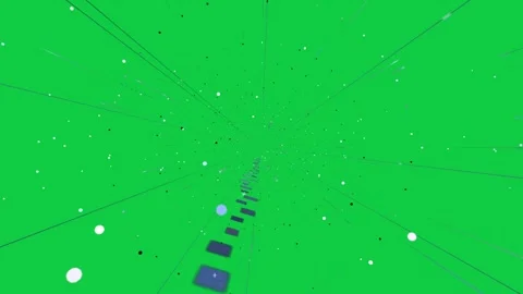 Camera pushing blue-tile path forward as streaks fanning, showing speed on Stock Footage 341869641