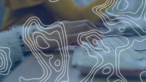 Camera pushing in, pair of hands alternating typing and clicking mouse while Stock Footage 333893720