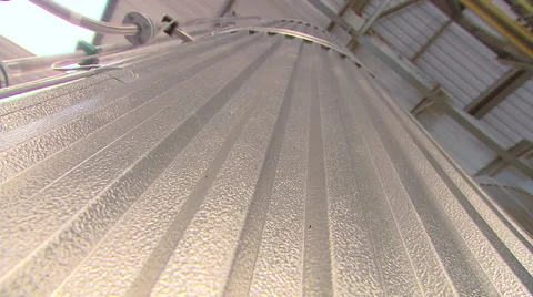 Camera Rack Focus On Silo In Factory Stock Footage 40618662