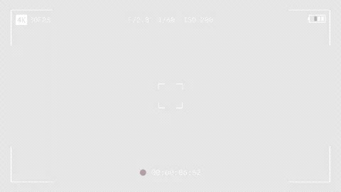 Camera Recorder Screen Overlay with Alpha Channel on Transparent Background.. Stock Footage 333617318