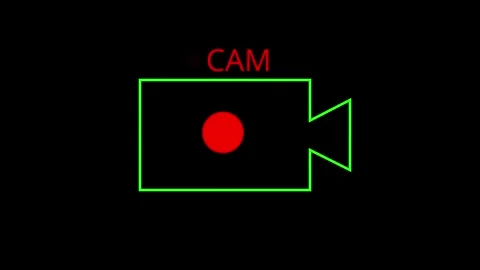 Camera Recording frame icon animation, camera recording icon button, camera.. Stockbeeldmateriaal 339784559