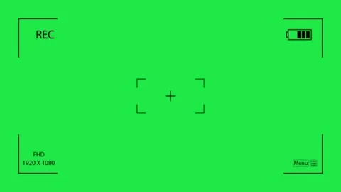 Camera Recording Frame Sign Symbol Interface Loop Animation Green Screen 動画素材 303387796