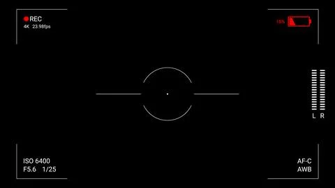 Camera recording HUD interface overlay Stock Illustration