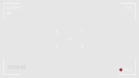 Camera recording interface on a black background loop, 60 FPS, 4K, video re.. Stock-Footage 328645877