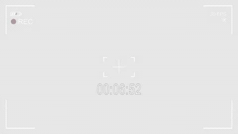 Camera Recording Interface Overlay with Timecode and Frame Rate on Black Scre Video stock 328638044