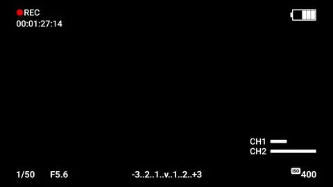 Camera recording interface, REC screen overlay, video viewfinder display Stock Illustration